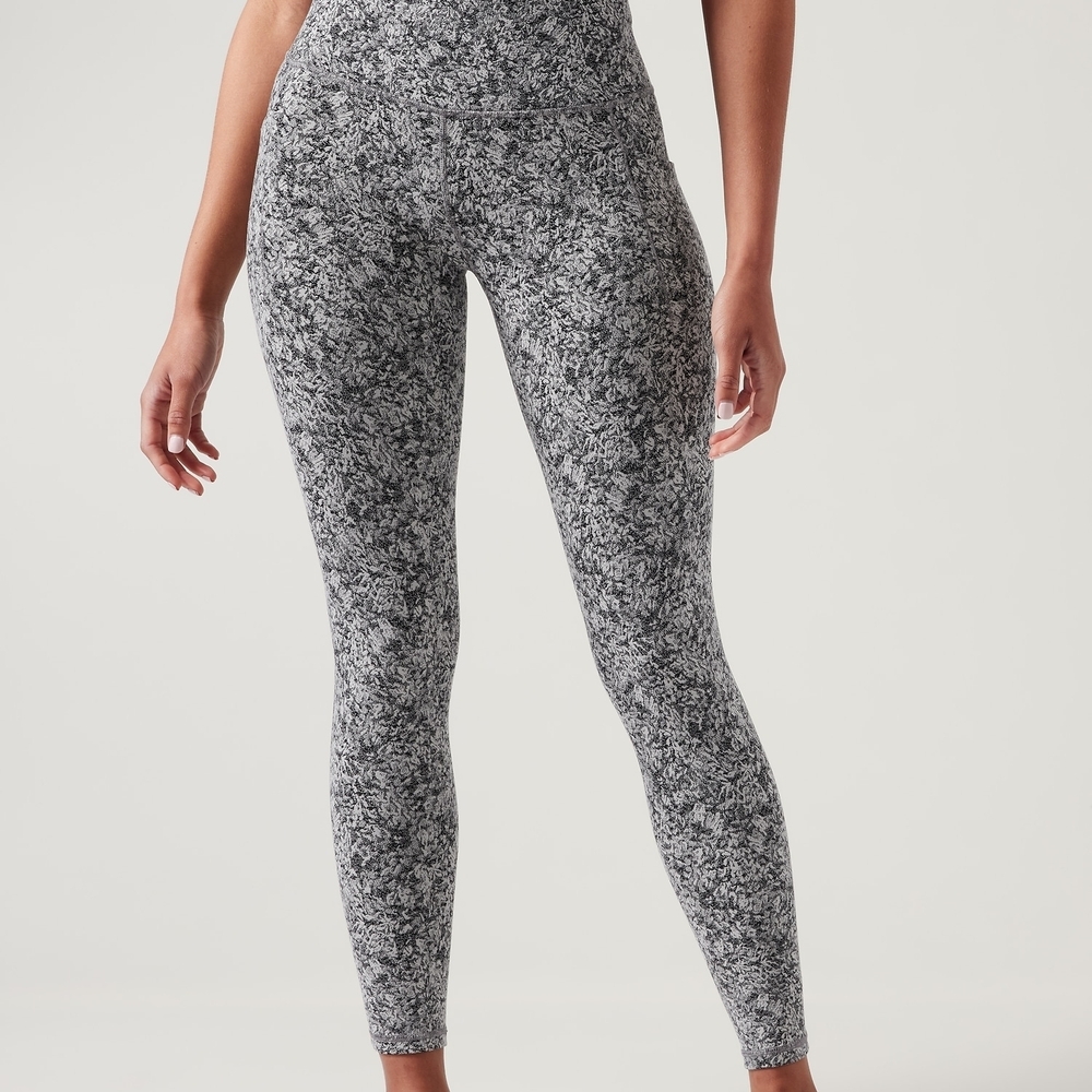 Athleta Black & White Marled High-Rise Leggings - Picture 2 of 11